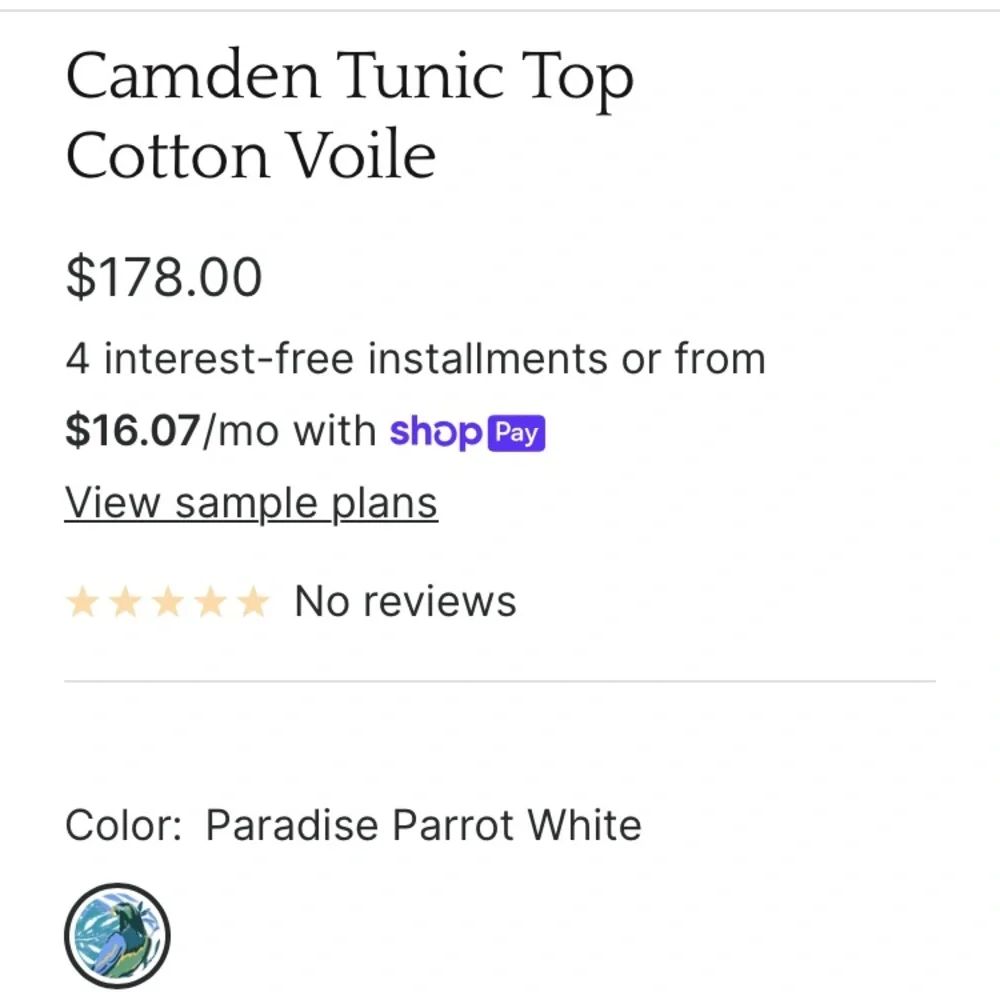 NWT 100% cotton Camden tunic top - Picture 4 of 6